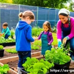 Home 22 기후 변화에 대한 대중 교육 방법 - **Prompt:** A vibrant community garden thrives in a sunny, urban neighborhood, reminiscent of Buenos...