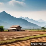 Home 19 기후 변화와 남북 문제 - A rural Latin American farming community facing the effects of climate change: weary farmers wearing...